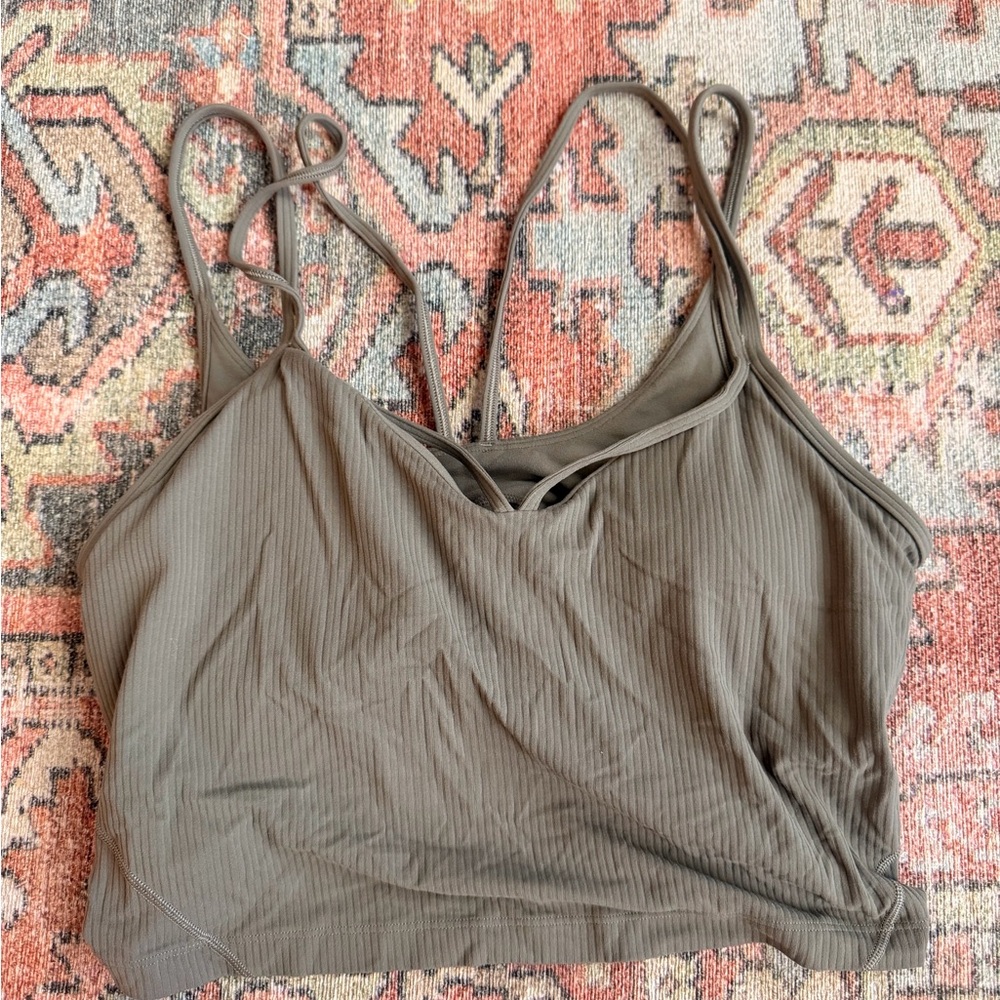 lululemon athletica Olive Green Strappy Tank Top